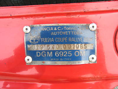 1969 Lancia Fulvia 1600HF 28500km 132ps
