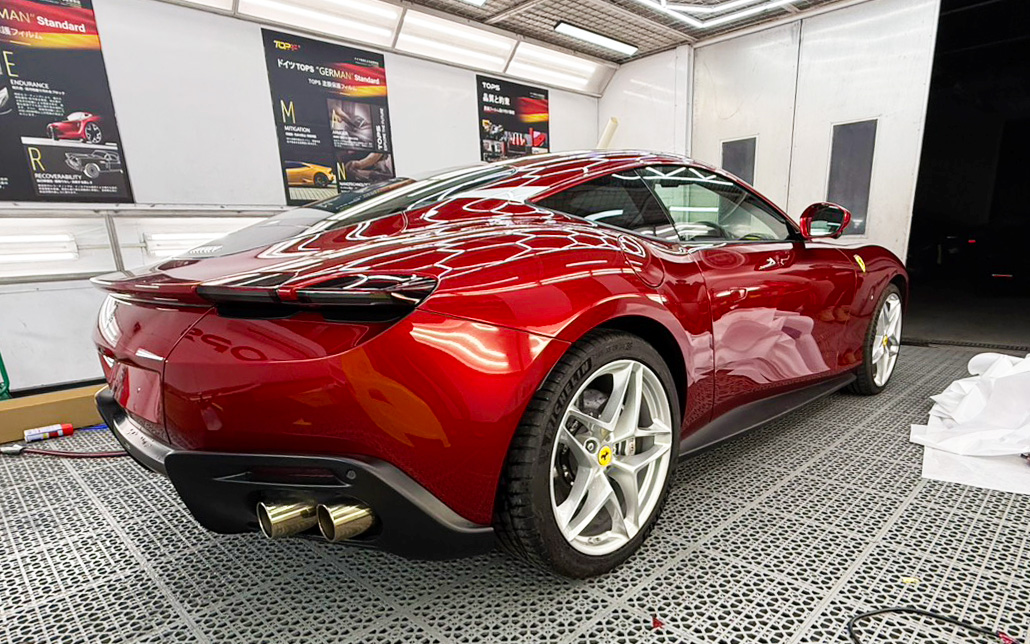 フェラーリ・ローマ｜カラープロテクションフィルムで劇的イメージチェンジ！